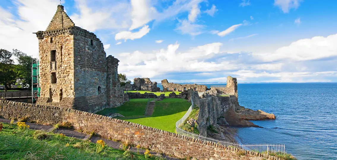 Ruins of St Andrews Castle, Fife, Scotland, United Kingdom