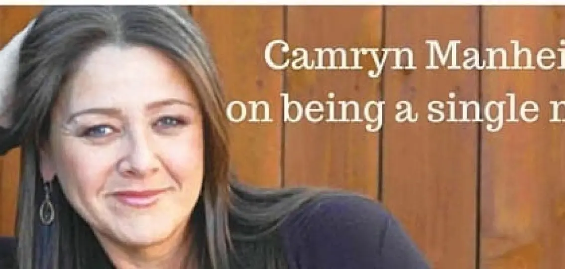 Camryn Manheim with caption: Camryn Manheim on being a single mom