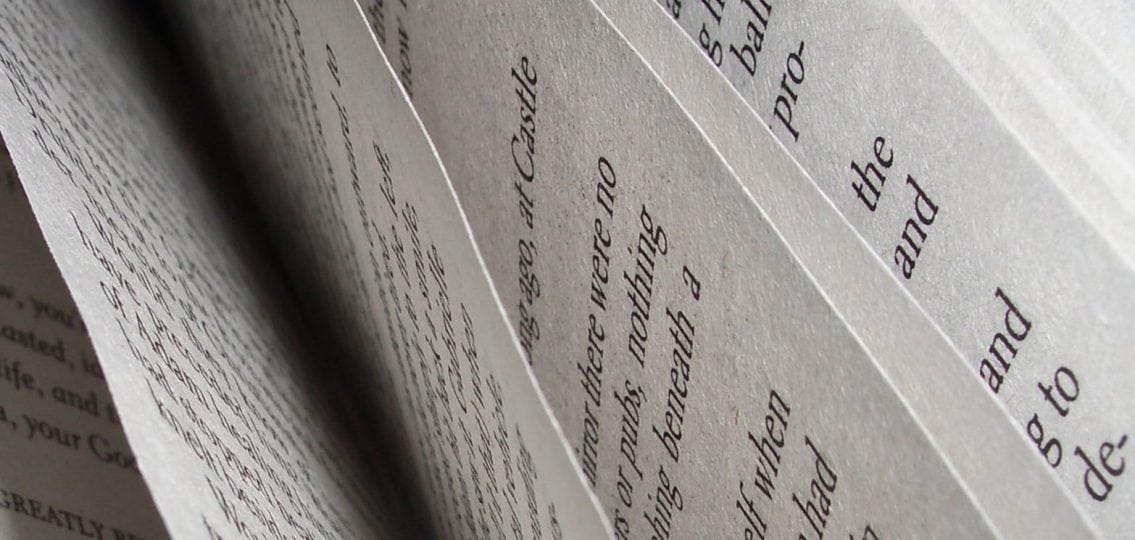 close up of a book's pages