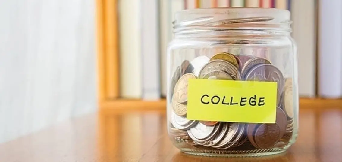 a jar labeled college full of money