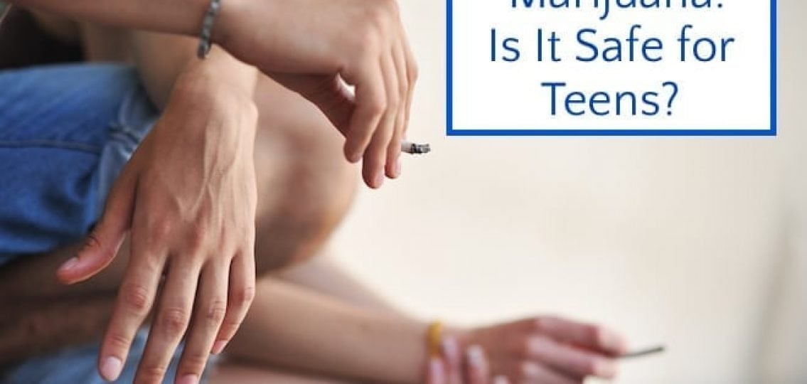 close up of teens smoking joints with the caption Marijuana: Is it safe for teens?