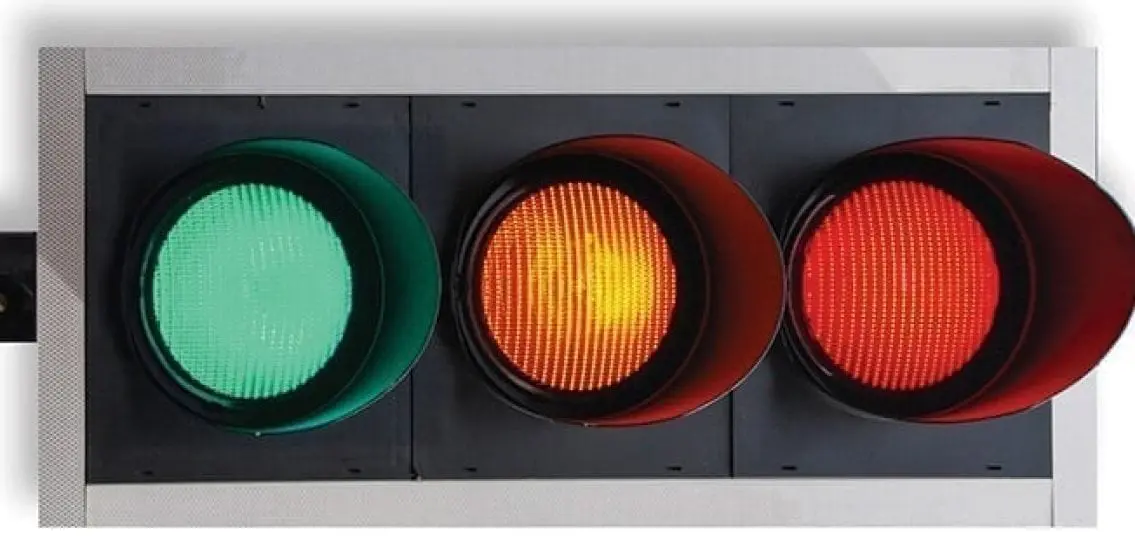 traffic light red yellow green sideways