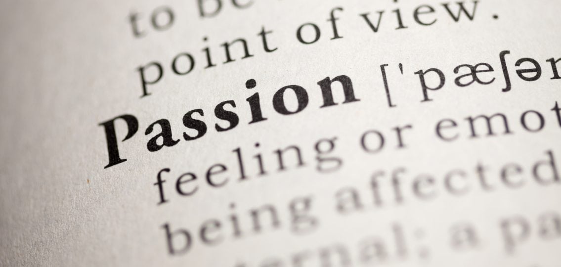 a close up of the word passion in the dictionary
