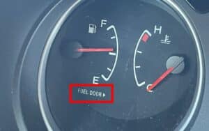 fuel door indicator