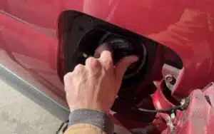 Tighten the fuel cap