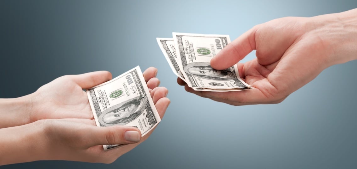 hands Offering Money