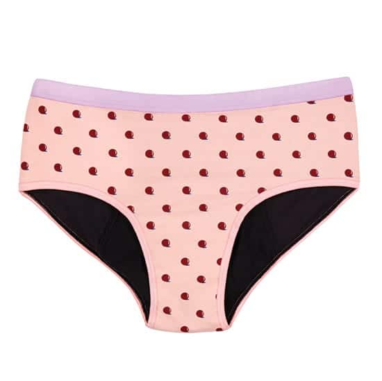 Thinx Period Underwear pink with cherries