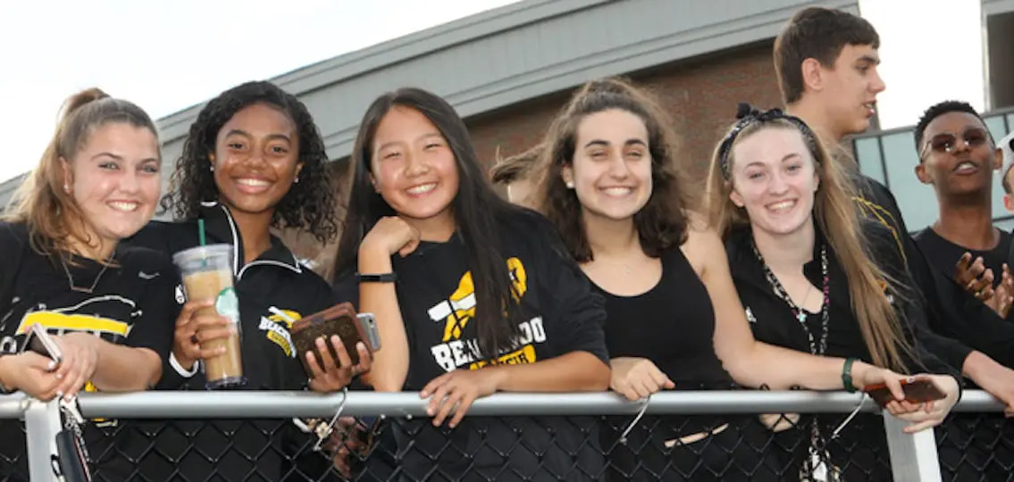 Teens at beachwood high school sporting event