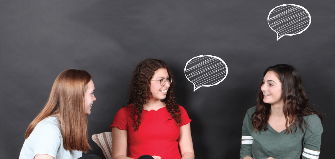 Teens with emotional intelligence talking to each other, overcoming bias in speech