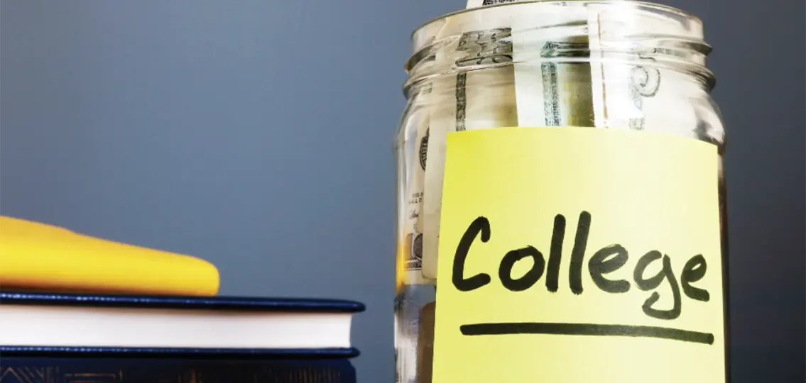 college money savings jar closeup