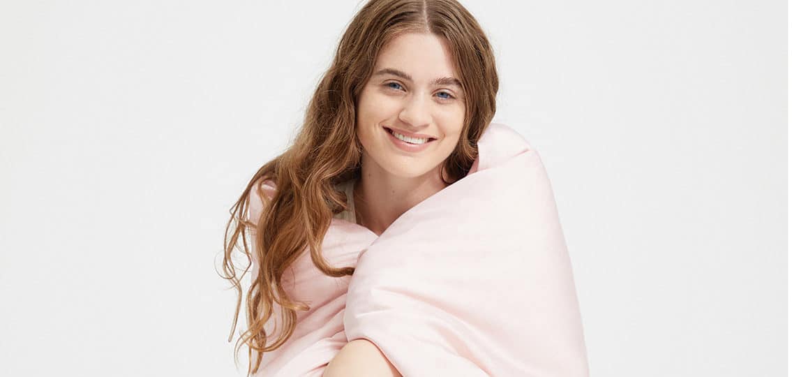 girl wearing a sheet
