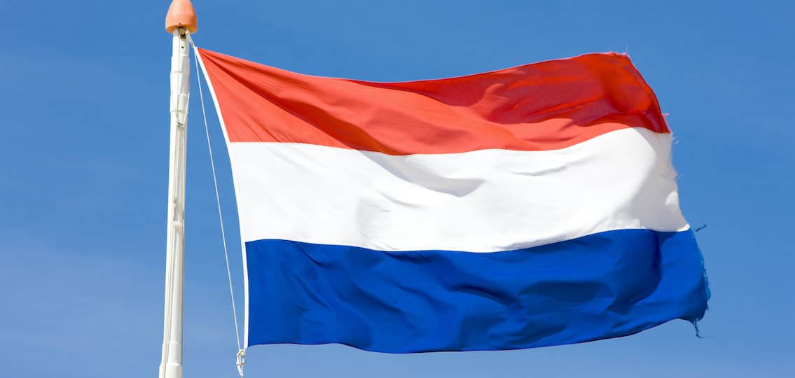 the Netherlands flag flying outdoors