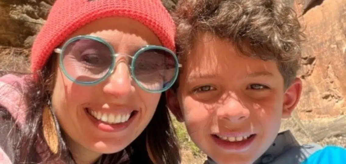 author and her son Spending Time in Nature taking a selfie
