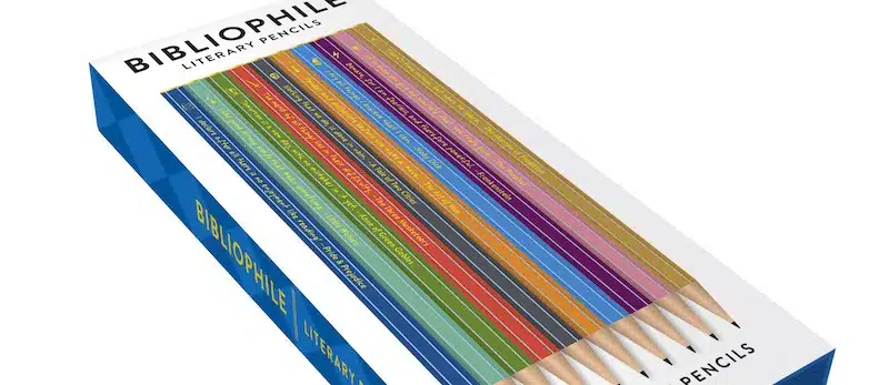 bibliophile pencils for stocking stuffers holiday gift guide
