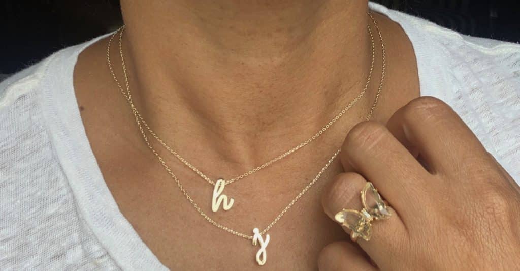 Lowercase Initial Necklace for Holiday Gift Guide