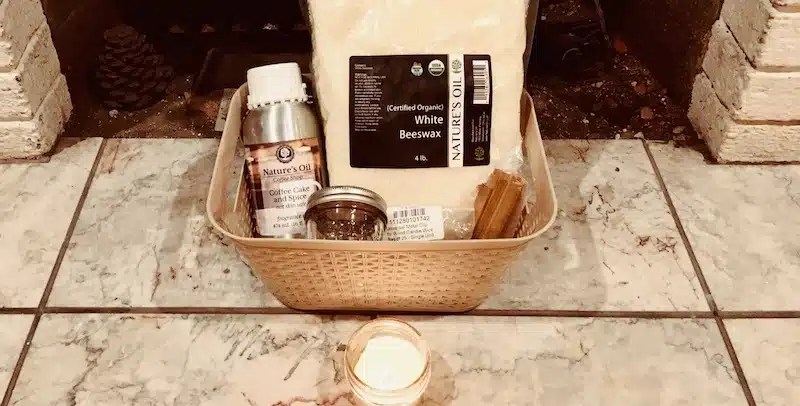 Candle making homemade kit for holiday gift