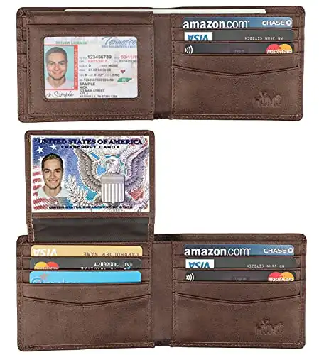 HIMI Wallet for Men-Genuine Leather
