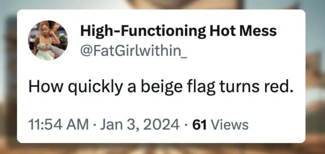 what is a beige flag?