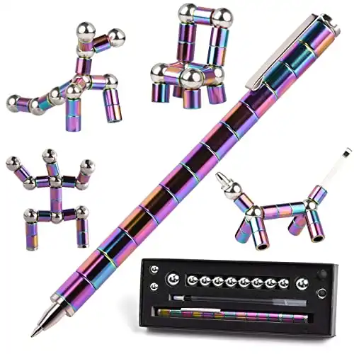 HKDGYHON Fidget Toys Pen, Multifunction Writing Magnet Ballpoint Pen, Pressure Fidget Cool Gadgets, Gifts for Kids, Teenage, Boy, Girls or Friends (Colorful)