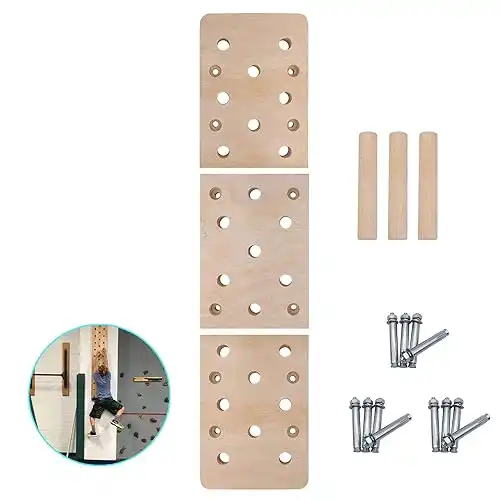 TRENDBOX Climbing Holds, 12"x48" 23 Holes Climbing Pegboard, Rock Climbing Holds with Durable Climbing Wall Training Ladder, Muscle Trainer for Exercise and Fitness Home Gyms