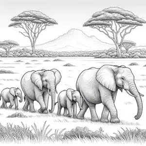 elephant coloring page for teens