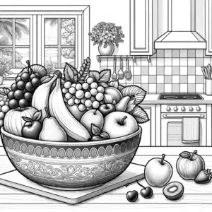fruit coloring page