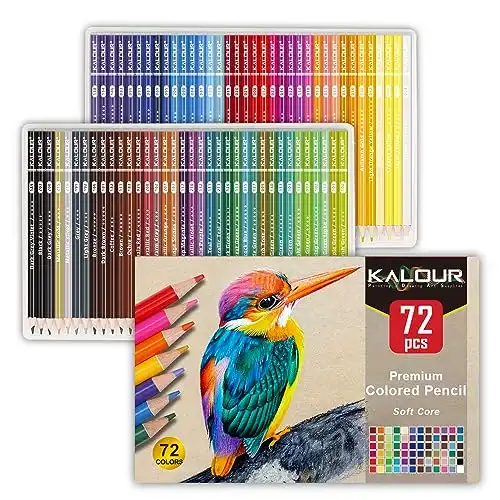 72 Count Colored Pencils for Adult Coloring Books