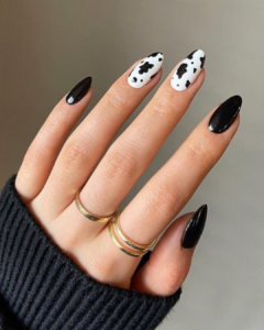 Cow Print Nails