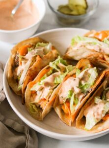 5 big mac tacos in a bowl