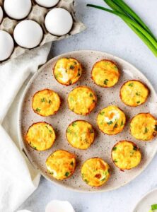mini egg bites on a plate
