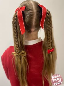 asymmetrical braid with bows