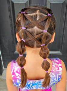 criss-cross bubble braids
