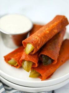 plate of cooked cheese pickles