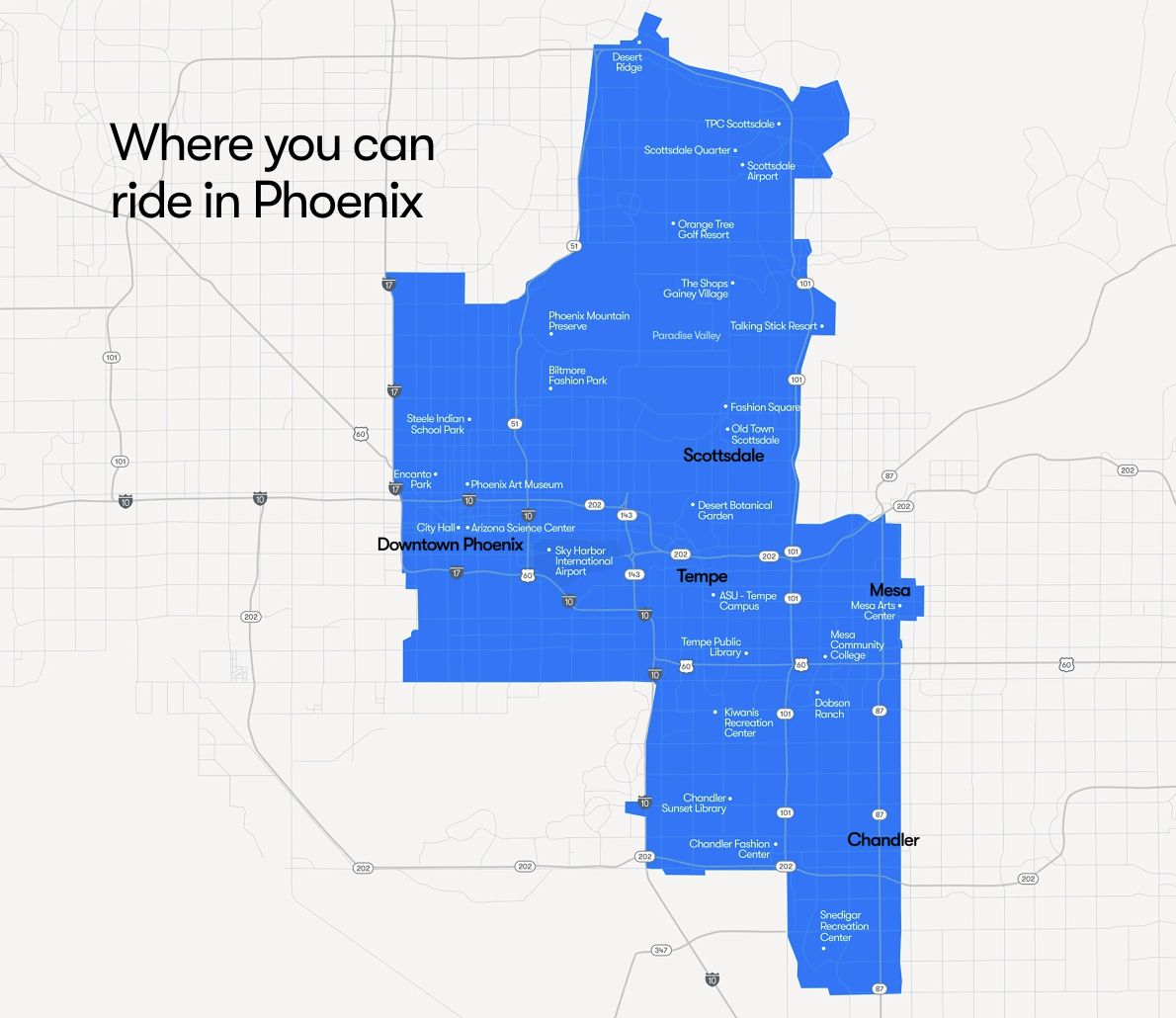 Waymo Teen Accounts Map