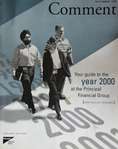 Principal Financial Group Company Magazine Cover showing three people walking