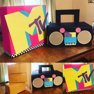 MTV and boombox prop