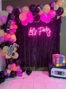 DIY 80s theme photo booth