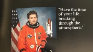 Harry Styles as an astronaut