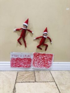 the floor is lava elf on the shelf