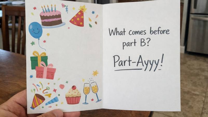 Funny Birthday card with joke