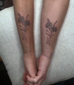 Birth Flowers mother-daughter tattoo ideas