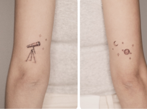 Space-Themed Matching Tattoos