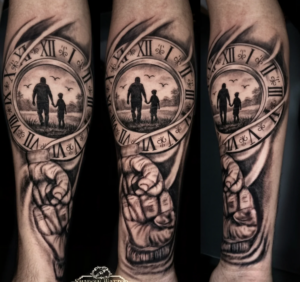 father son matching tattoo ideas